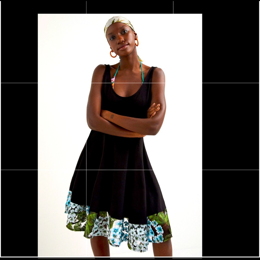 Floral hem dress